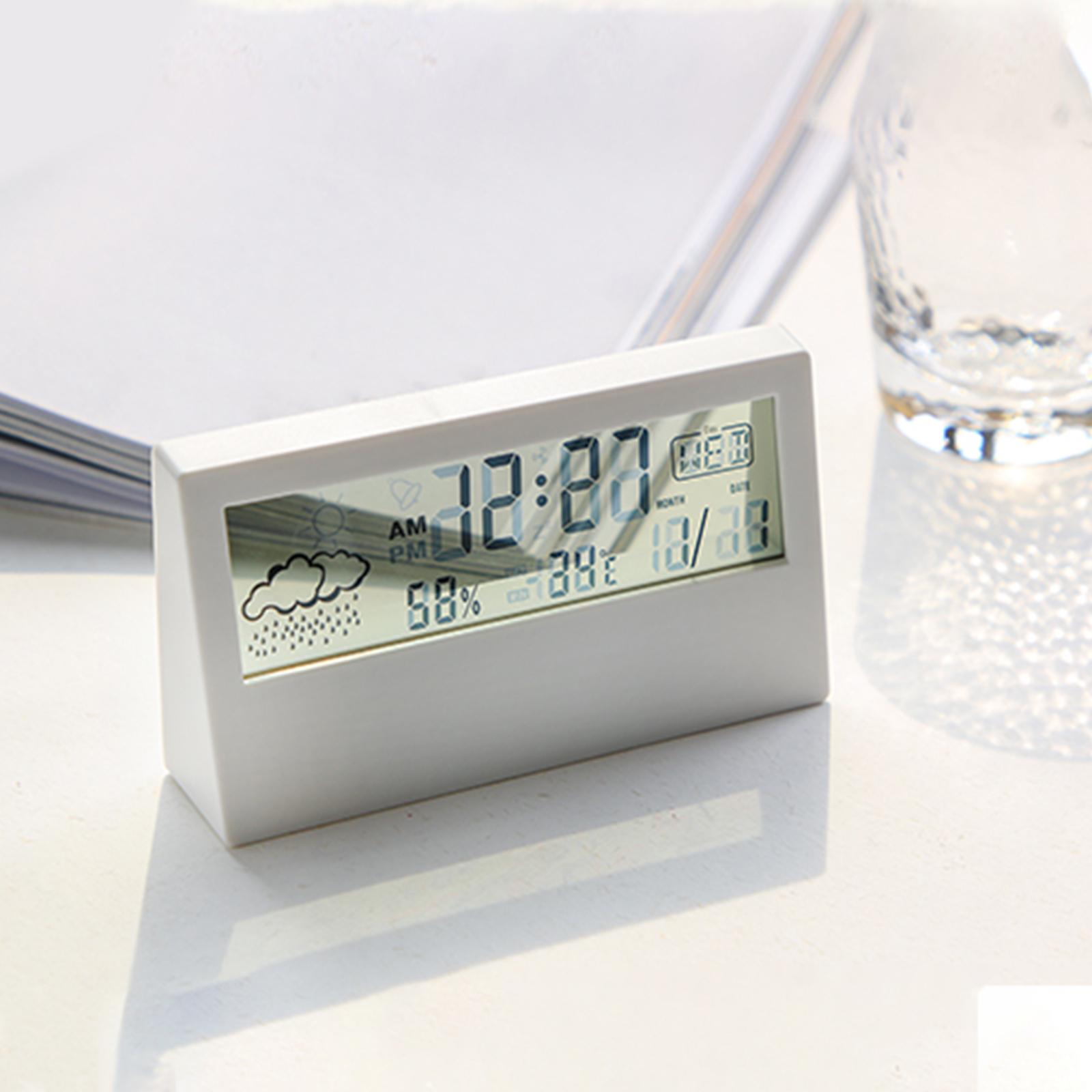 

Large Display Digital Alarm Clocks with Snooze Temperature Date Electronic Desktop Clock for Kids/Bedroom/Heavy Sleepers/Travel China Mainland