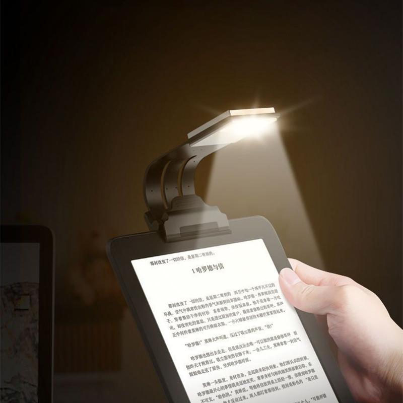 3-Color Book Light Charging Cip With Versatile Reading And Learning Light Clip Eye Protection Dimming Reading  Led Book Lamps