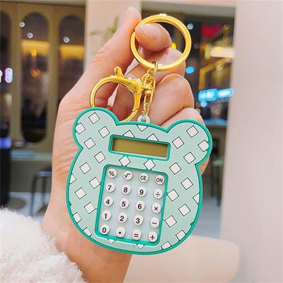 Hanging Accessories Bear Head Calculator Electronic Calculator Calculator Keychain Digit Calculator