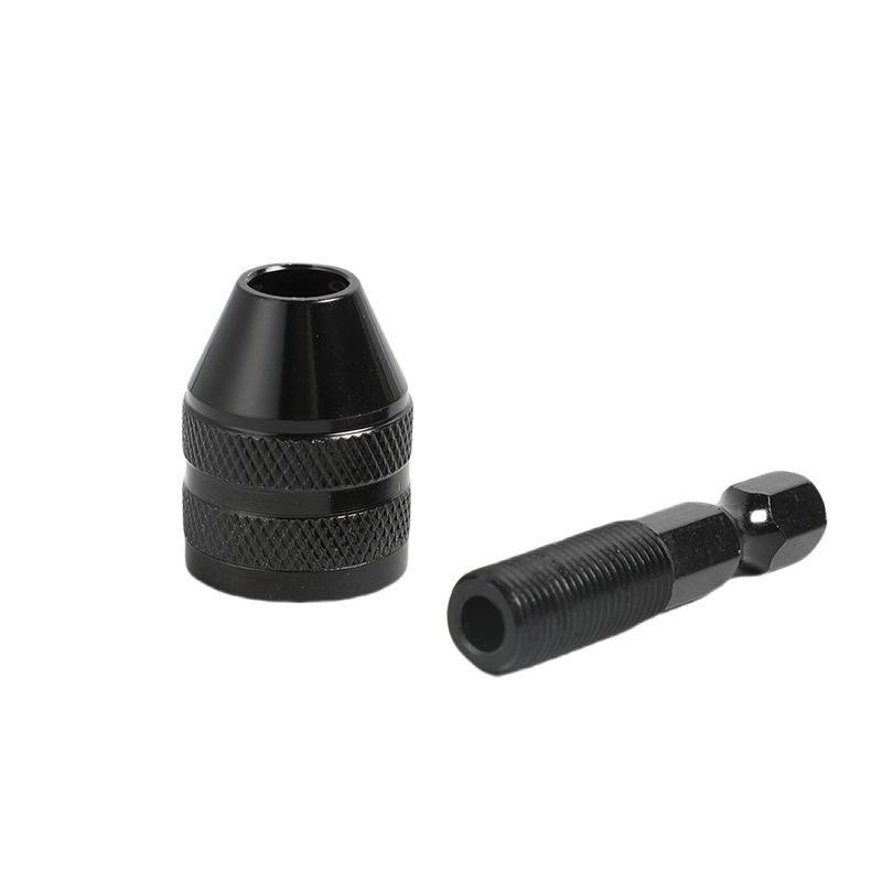 Mini Keyless Drill Chuck 0.3-8mm Self-Tighten Electric Drill Bits Collet Fixture Tools 1/4" Hex Shank Quick Change Converter