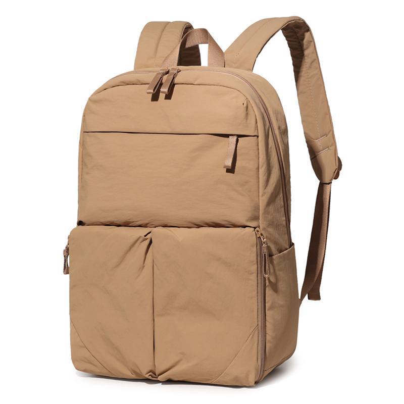 Backpack for Men and Women Large Capacity Solid Color Korean Version Versatile School Bag Junior High School Backpack Double Shoulder Bag