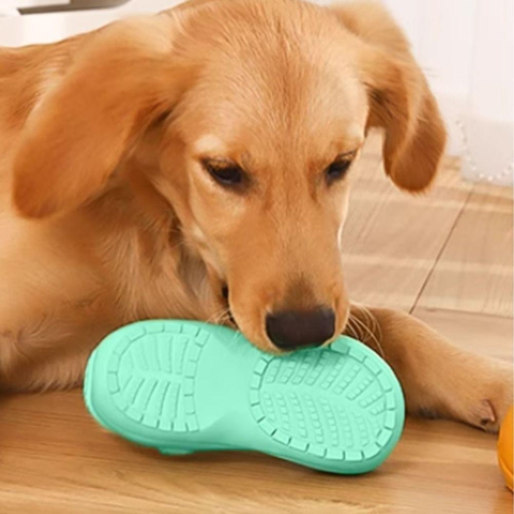 Teeth Cleaning Latex Slippers Dog Toy Solve Boredom Dog Teeth Grinding Toy Dog Chewing Toy Pet Dog