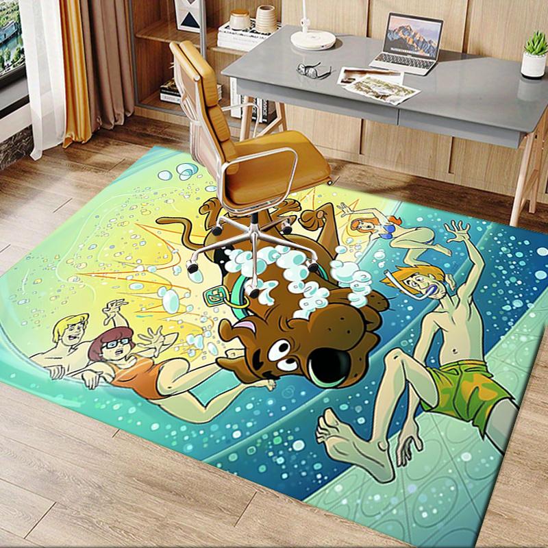 Mata na krzesło biurowe Scooby-Doo do domowego biura, Ochrona podłogi, Antypoślizgowe maty kuchenne, Uroczy dywanik z kreskówkowym wystrojem