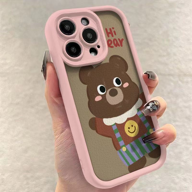 Cute and Naive Bear Is Suitable for Iphone16pro Mobile Phone Case Apple 15/14 Cartoon 13promax New 12.
