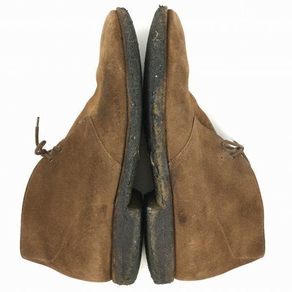 90. léta?/Vintage semišové boty Chukka Church's Velikost 8.5G Cca. 27.0 Hnědá krepová podrážka Pánská(POUŽITÝ)