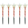 Yousheng 5Pcs Outdoor Solar Garden Lights IP44 Waterproof No Wiring Required Easy Install Snowflake Christmas Decorations Stake Lights