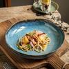 9-inch Irregular Ceramic Dishes Vintage Pasta Dish Ceramic Dishes Household Salad Plate Kitchen Soup Plate Ceramic Dishes