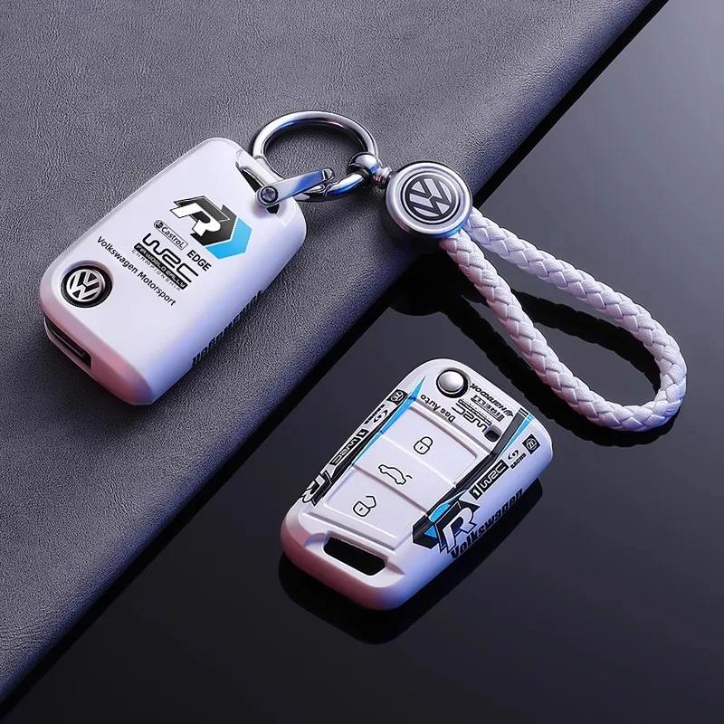 For VW Car Folding Remote Key Fob Case Cover Shell For Volkswagen VW Polo Golf 7 MK7 Tiguan Passat Jetta E-golf Keychain Acces