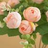 Multicolor Tea Rose Artificial Flower 15 Heads Faux Flower Simulation Rose Flower  Table Decor