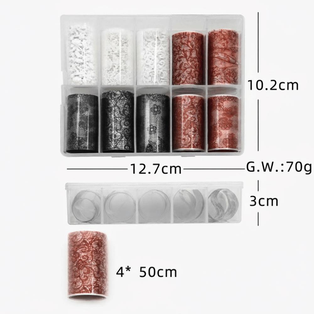 Laser Nail Stickers Black White Nail Decals Professional Nail Foils  Nail Decoration