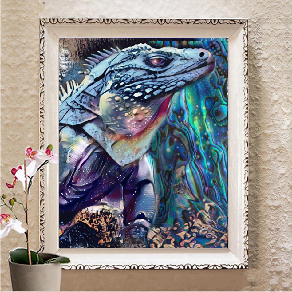 Diamond Embroidery Abstract Crocodile Full Square New Arrival 3D DIY Diamond Painting Bohemia Animal Picture Of Rhinestone Wall Art