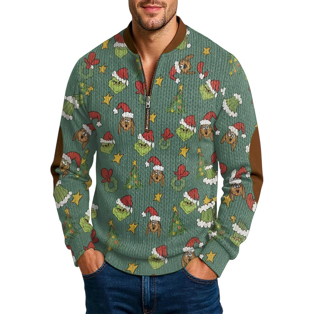 Men'S Outdoor Zipper Long Sleeved Sportswear Casual Sweatshirt