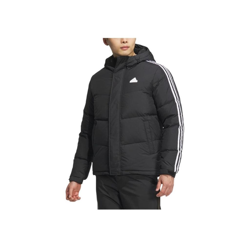 Adidas Unitefit Windproof Warm Water-Repellent Hooded Versatile Comfortable Puffer Jacket Unisex Jackets Black JW6732