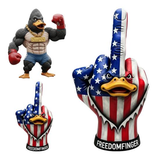 

Злая утка фигурка коллекционная показывающая средний палец статуэтка 3D смола утка с средним пальцем C