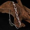 S925 Sterling Silver With Natural Topaz Garnet Peridot Bracelet Women'S Colorful Jewelry