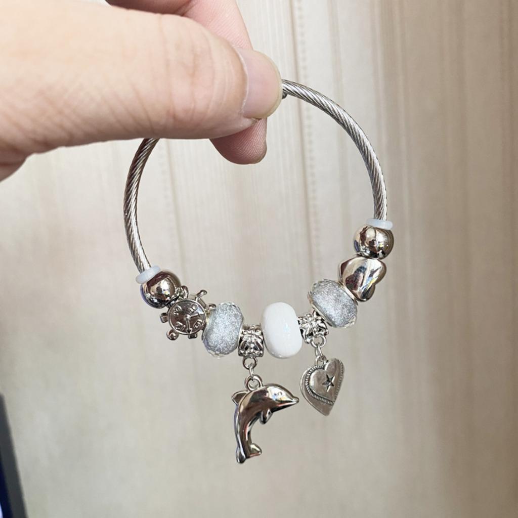 1 STK Damenmode Pan Familie Mehrere Elemente Liebe Schleife Bär Perlenarmband Date Reise Bankett Party Feiertagskleidung Geschenk