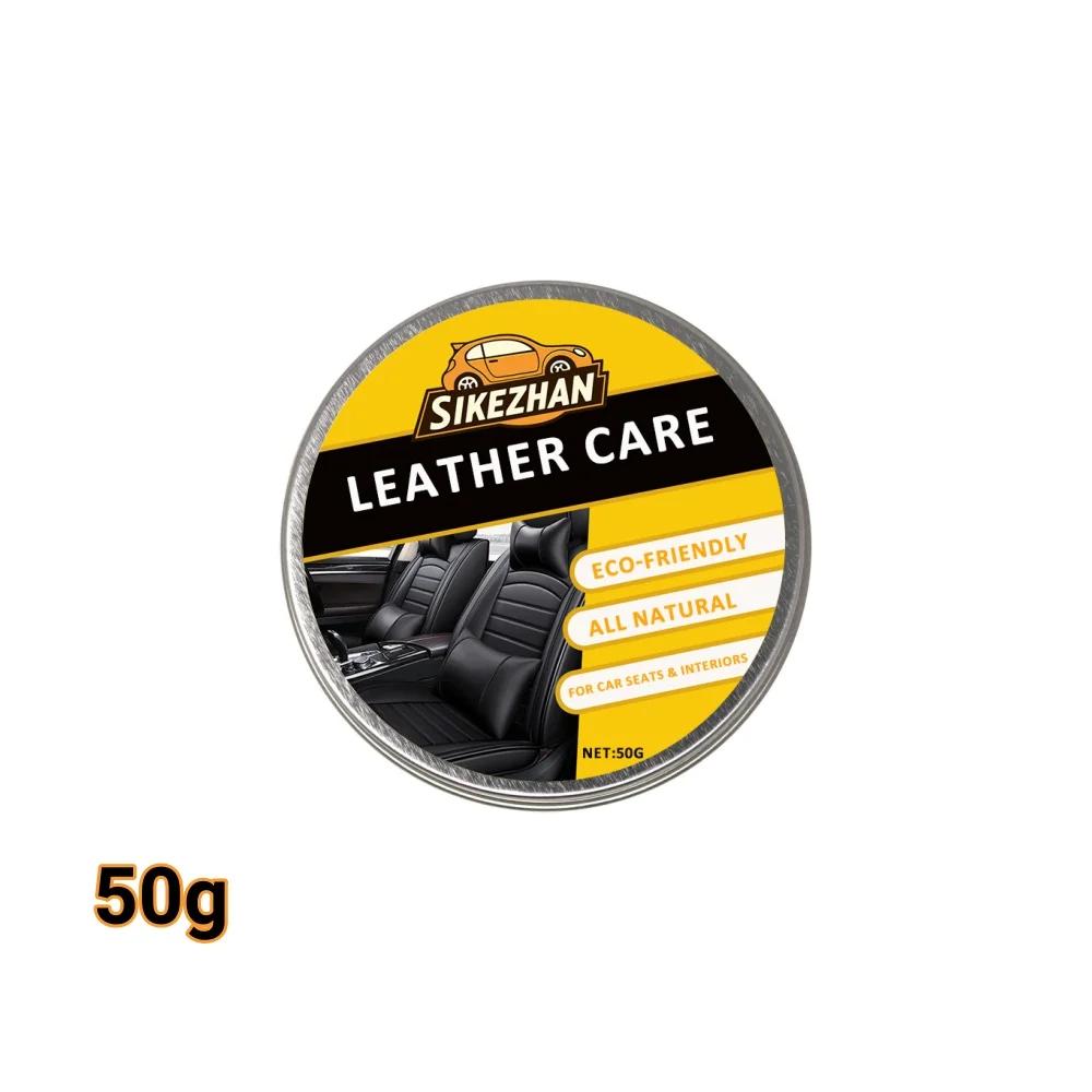 

Car Leather Care Cream Natural Transparent Odorless Leather Conditioner Balm Universal for All Colors Protect Nourish Car Seats