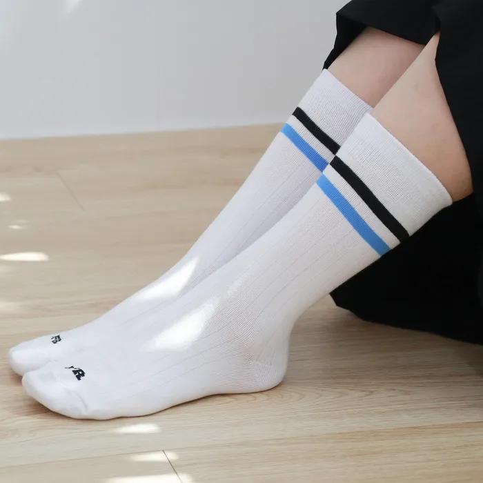 Daily Color Line Long Socks Sky Blue