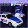 Electric Large Police Car Model With Sound Light And Auto Transformation For Kids Play