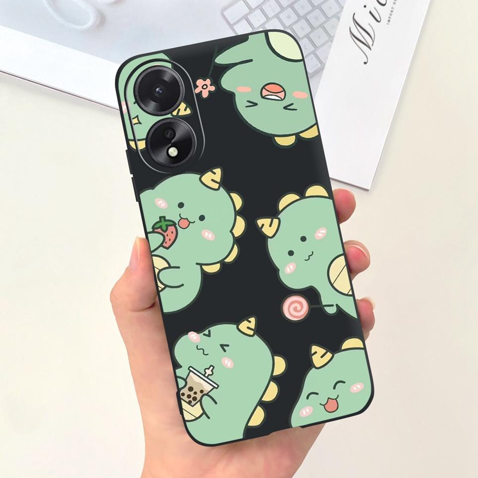 For OPPO A17 A17K Phone Case Flower Astronaut  Soft Silicone Matte Cover For Coque OPPOA17 OPPOA17K A 17 17K Fundas Shockproof
