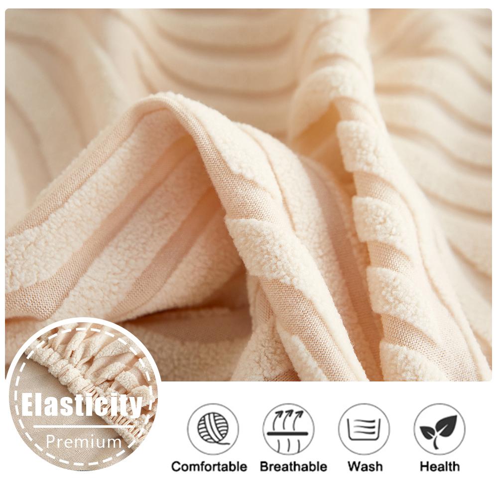 Jacquard Sofa Cushion Cover Elastic Solid Color Sofa Cover For Living Room Washable Removable L Shape Armchair Couch Covers 1pcs