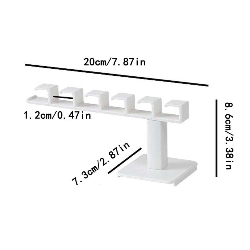 6 Hooks Hat Holder L Shaped Baseball Cap Storage Rack Wall Mount Hat Belt Organizer Hooks Multi-function Storage Rack