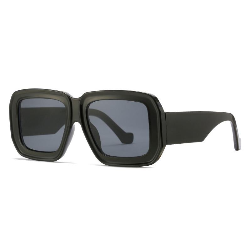 Superhot Eyewear 21935 Fashion 2024 Y2K Oversized Square Thick Flat Top Shades Sunglasses C1