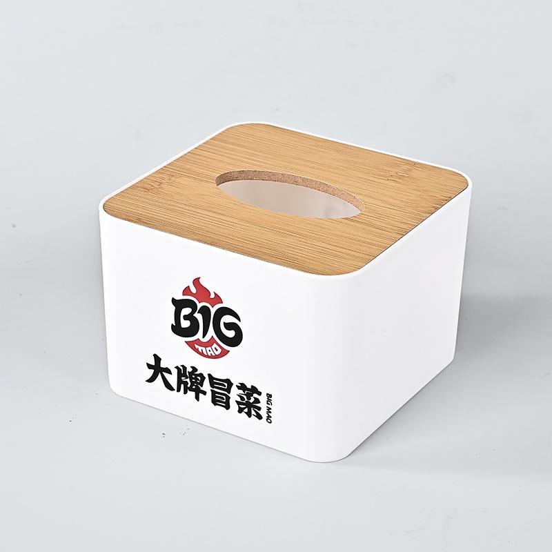 Custom Wooden Tissue Box with Logo for Hotels, Restaurants, and Banks