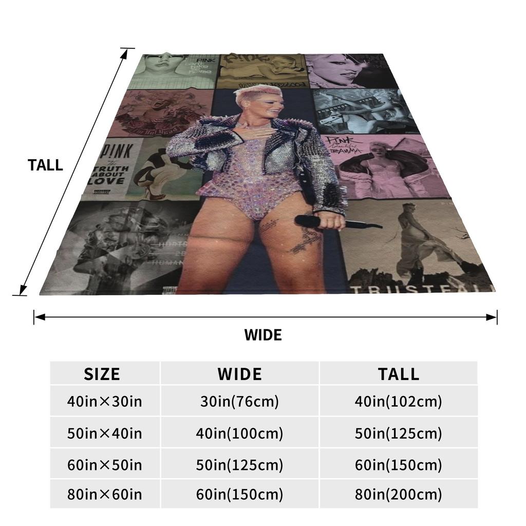Pink P!nk Cool Singer Country Music Blankets Super Soft Flannel Throw Blanket for Couch Bedding Outdoor Throws Bedspread Quilt