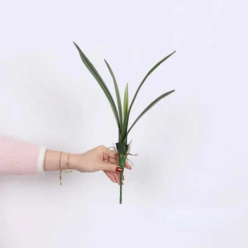 Study Decorative Artificial Clivia Leaves Plants Fake Flower Bedroom Decoration Simulated Cymbidium Leaf Green Plant Floral 1pc