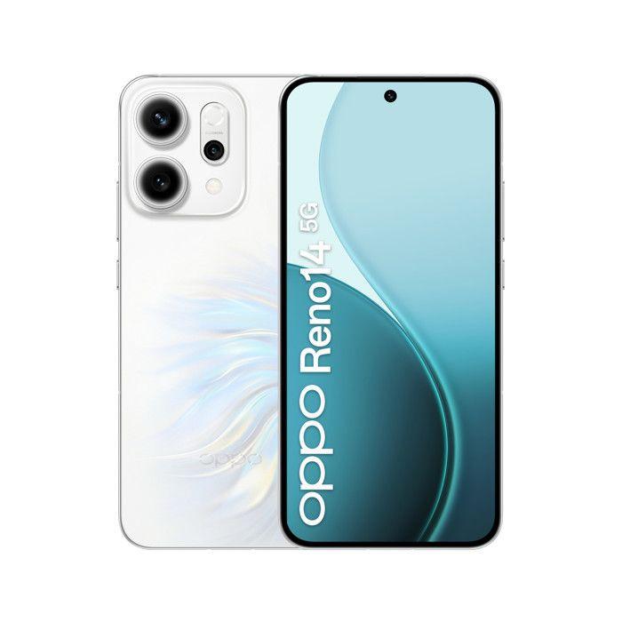 Oppo Reno14 5G Smartphone Bianco 6.59" 12GB RAM 512GB Tripla Fotocamera 50MP