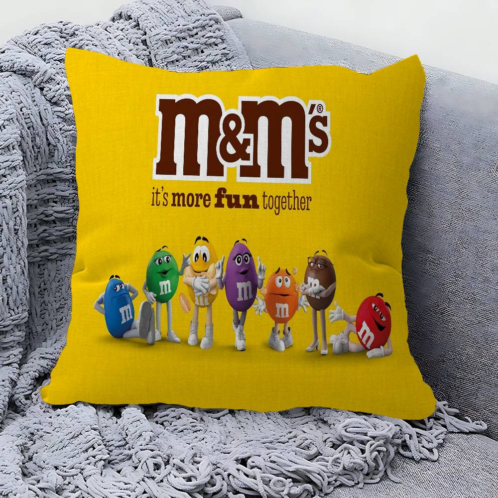 

M Chocolate Candy Bedside Cushion Cover Decorative Pillow Sofa Home Decor case pillow cases 30x30 cm
