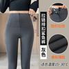 High-Waisted Zipper Compression Leggings Women Thick Fleece-Lined Tummy Control Shapewear Pants 9/10 Length
