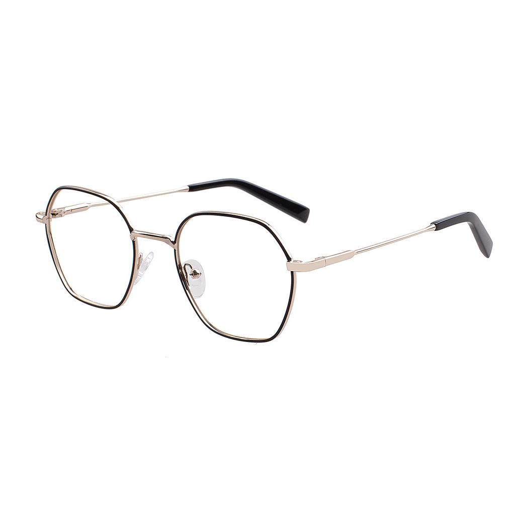 Ochelari pentru miopie, Ochelari metalici cu simț avansat, Rame de ochelari cu personalitate neregulată pentru față simplă, Oglindă decorativă pentru navetiști