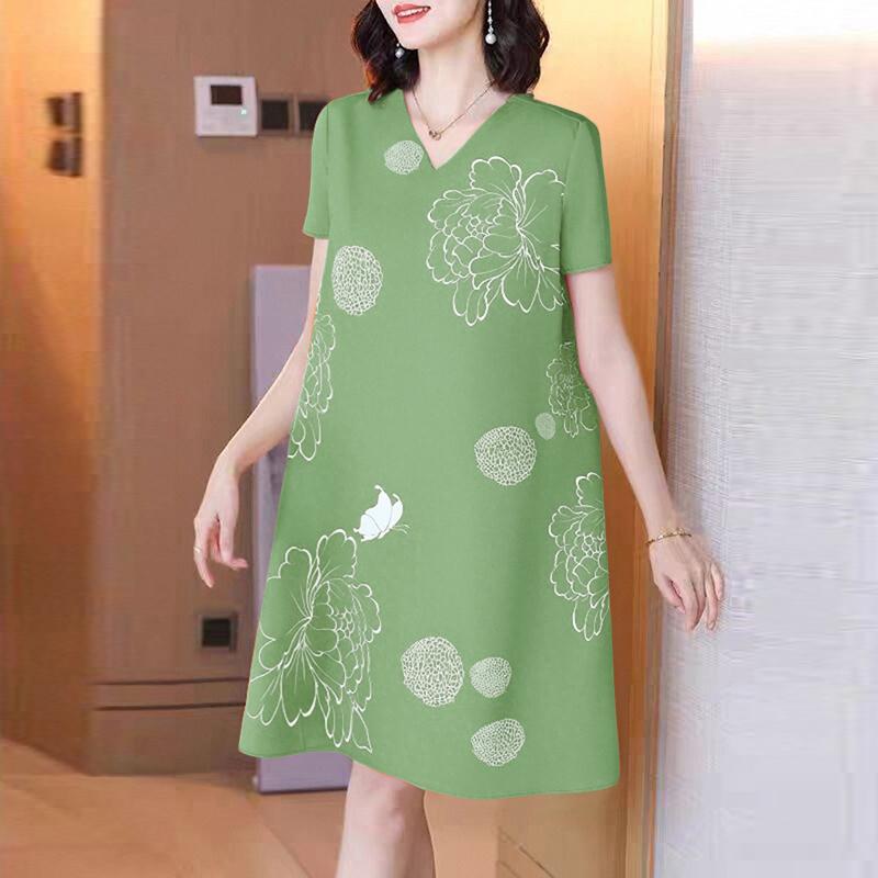 ZANZEA Women Summer Round Neck Casual Short Sleeve Print Blouse