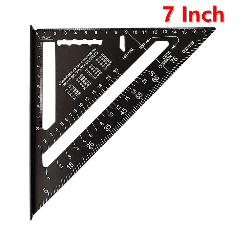12/7inch Triangle Ruler Aluminum Alloy Metric Angle Ruler High Precision 90° Triangle Carpenter Square Ruler Carpenter Tools