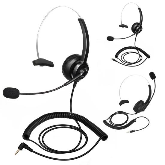 H300 Telephone Headset Noise Cancelling High Fidelity Comfortable 3.5mm 2.5mm RJ9 MIC Customer Service Headset for Business