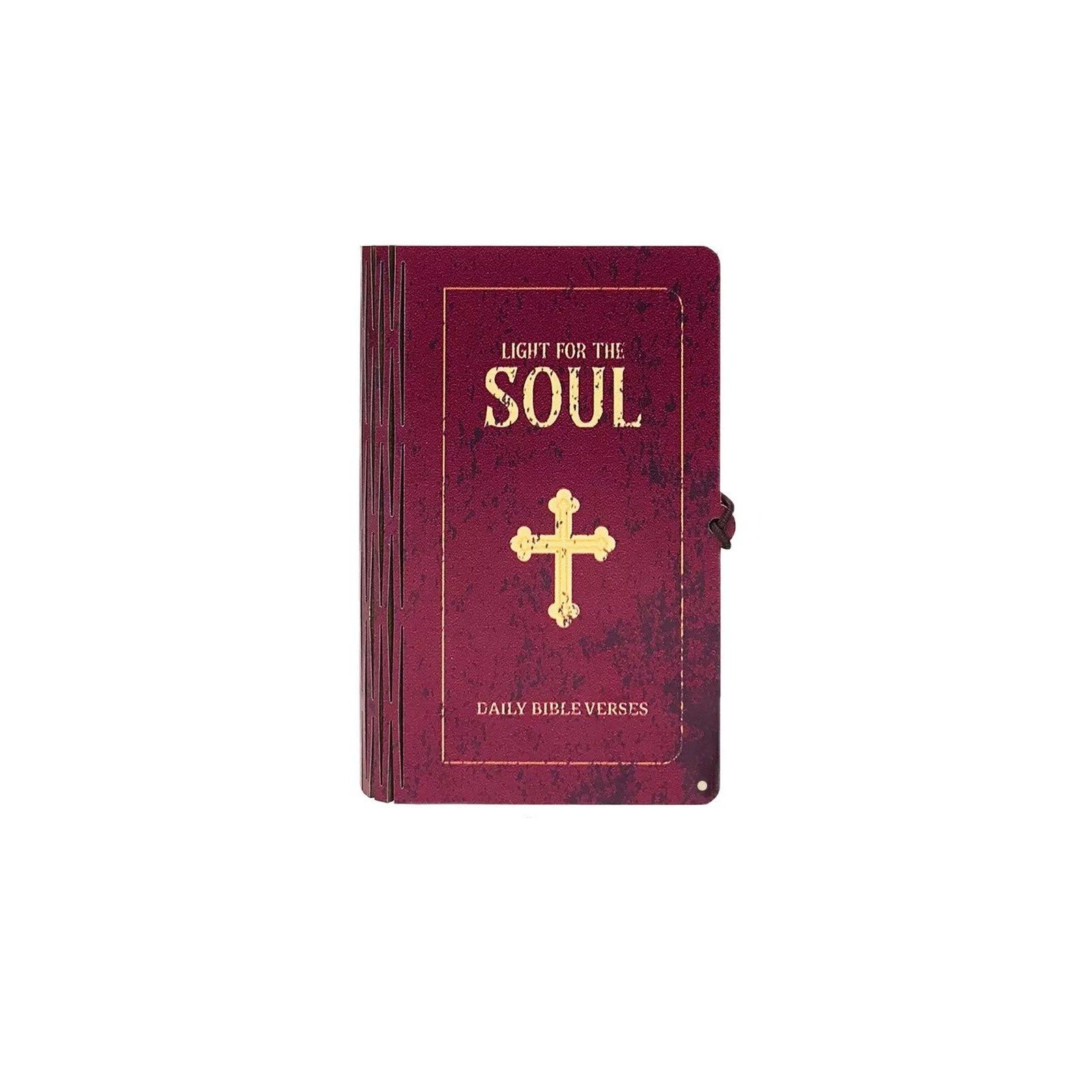 

Коробка для открыток со стихами из Библии ручной работы (90 шт.), Библейские стихи в деревянной коробке One Size