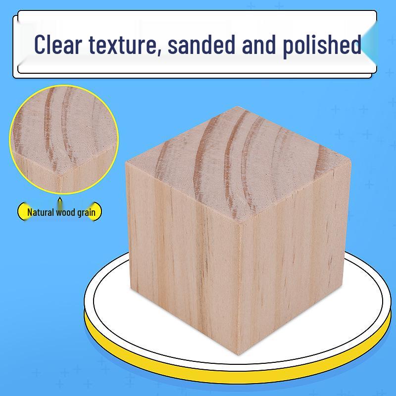 Custom Pine Wood Children s Educational Building Blocks - Solid Wood DIY Toys in Various Specifications 8x8mm Wood Block