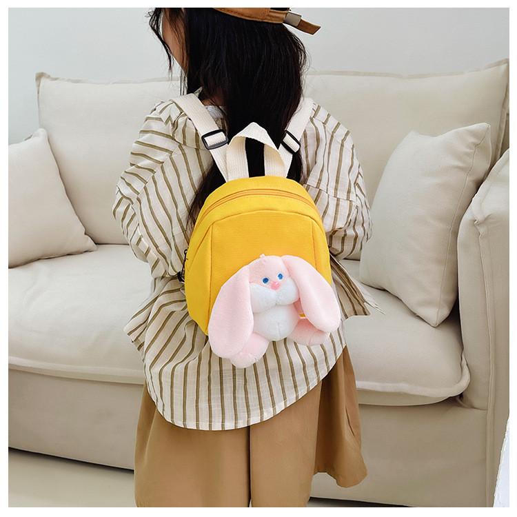 Plush Cute Cartoon Rabbit Doll Decoration Children Backpack For Preschoolers