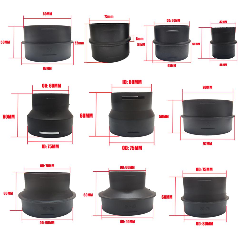 42/60/75/80/90mm Car Heater Ducting Reducer Hose Tube Connector Pipe Joiner Connector For Webasto For Diesel Parking Heater