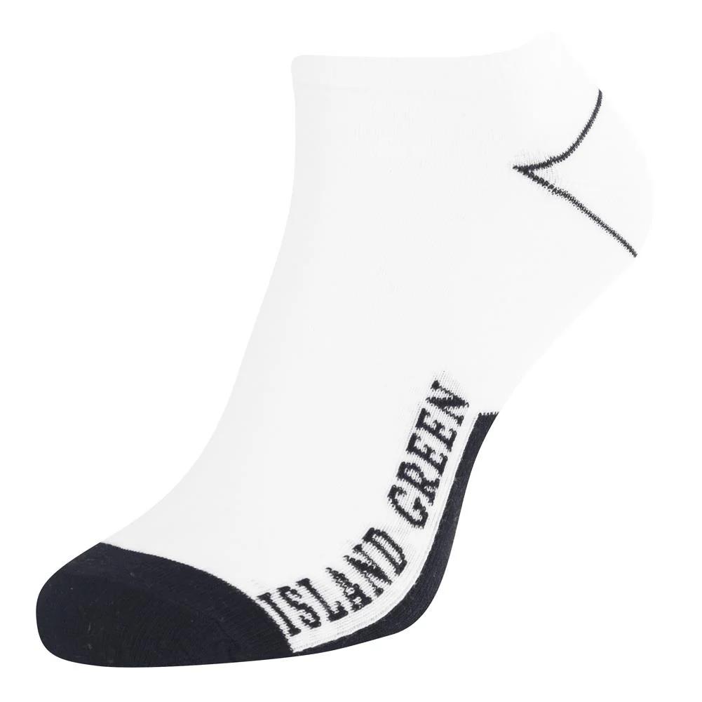 Island Green Mens Logo Trainer Socks (Pack of 3)