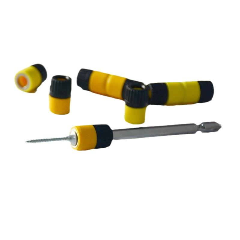 Universal Magnetic Screwdriver Bit with Strong Cross/Slotted Tip and Magnetic Ring for Home Use