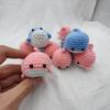 Handmade Crocheted  Keychain Wool Making Knitting Keyrings Little Whale Keychain  Car Key Chain