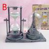 Creative Antique Quicksand Street Lamp Pen Holder Lantern Light Tower Student Gift White Hourglass Double Color Night Light Decoration