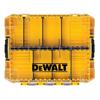DeWalt ToughCase (Medium) with Dividers, Organizer, Tool Box, Storage Case, Clear Lid, Removable Tray, Stackable Storage for Screws, Bits, and Small I