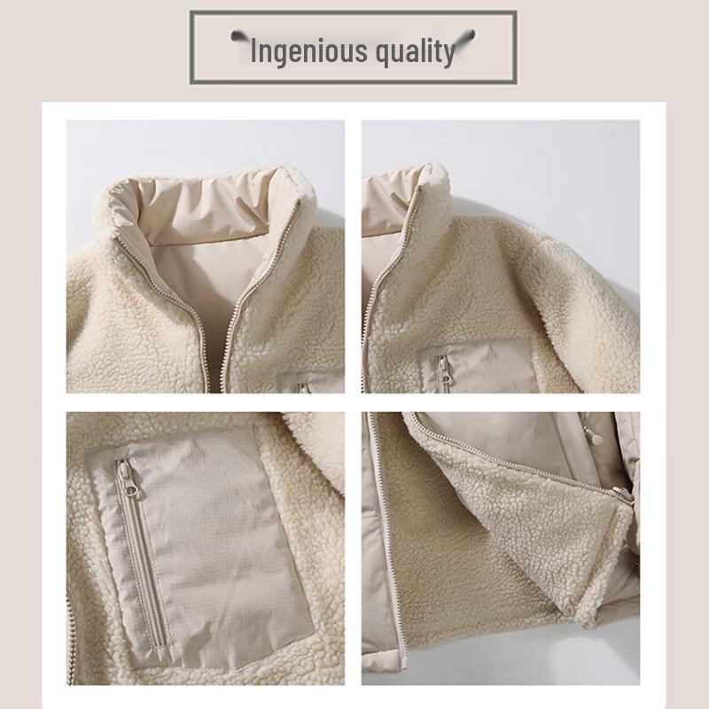 JEANSWEST Unisex Reversible Plush-Lined Padded Jacket