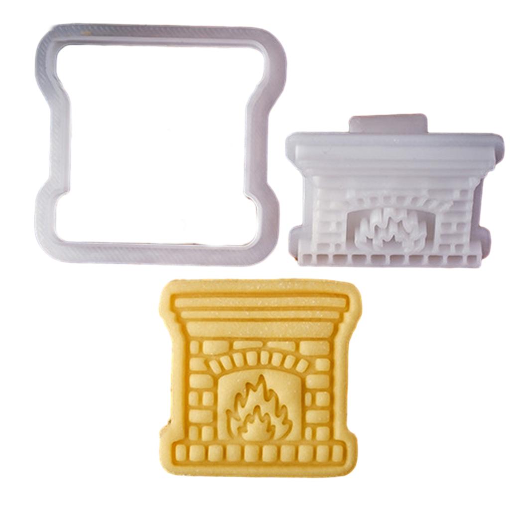 Plastic Biscuit Molds Cookie Embossing Moulds Christmas Patterned Cookie Cutters Baking Tools Plastic Baking Accessories