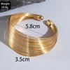 Multi-layer Metal Wire Smooth Surface Wide Version Open Bracelet Exaggerated Versatile Bracelet Women