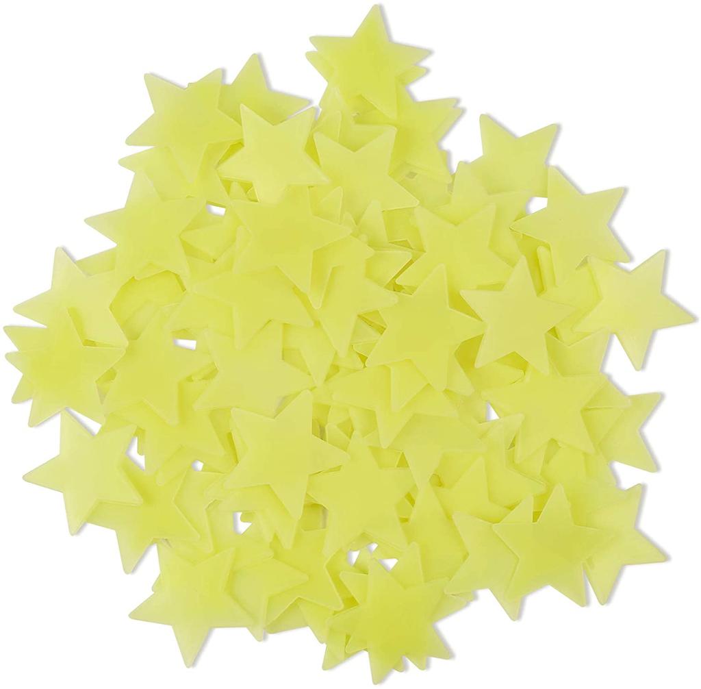 New Style Colorful Glow In The Dark Luminous Stars Plastic Wall Stickers Murals Decals for Home Decor Ceiling Wall Decorate